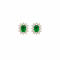 Mini Emerald Heirloom Studs