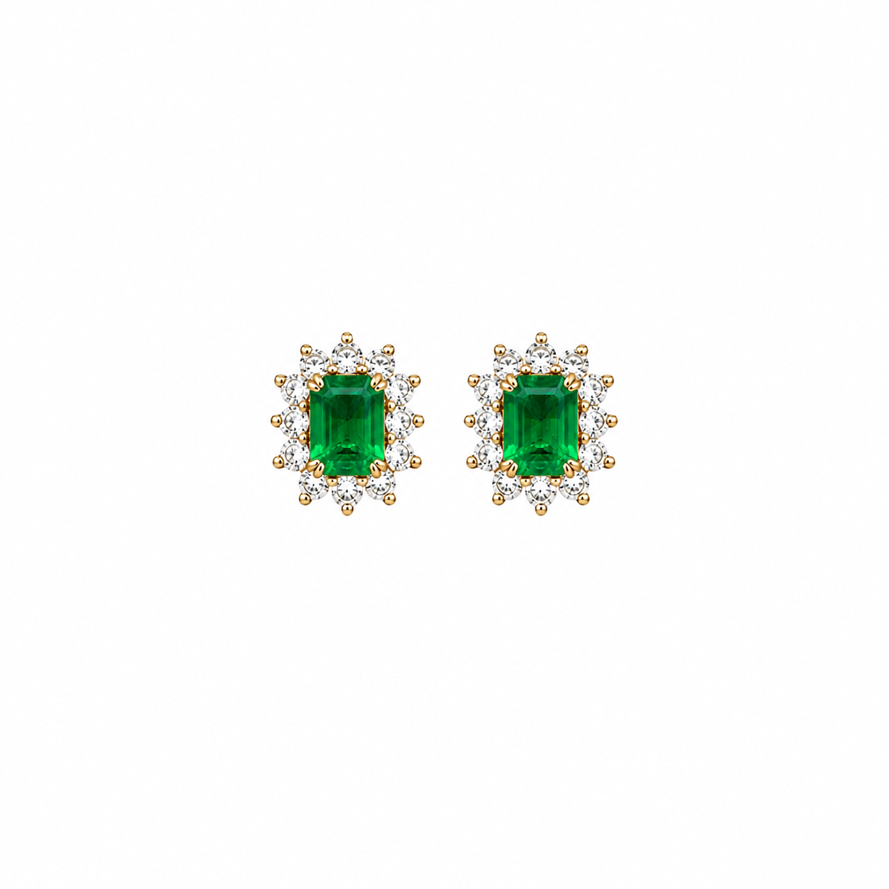 Mini Emerald Heirloom Studs
