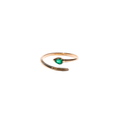 Crossover Emerald Ring