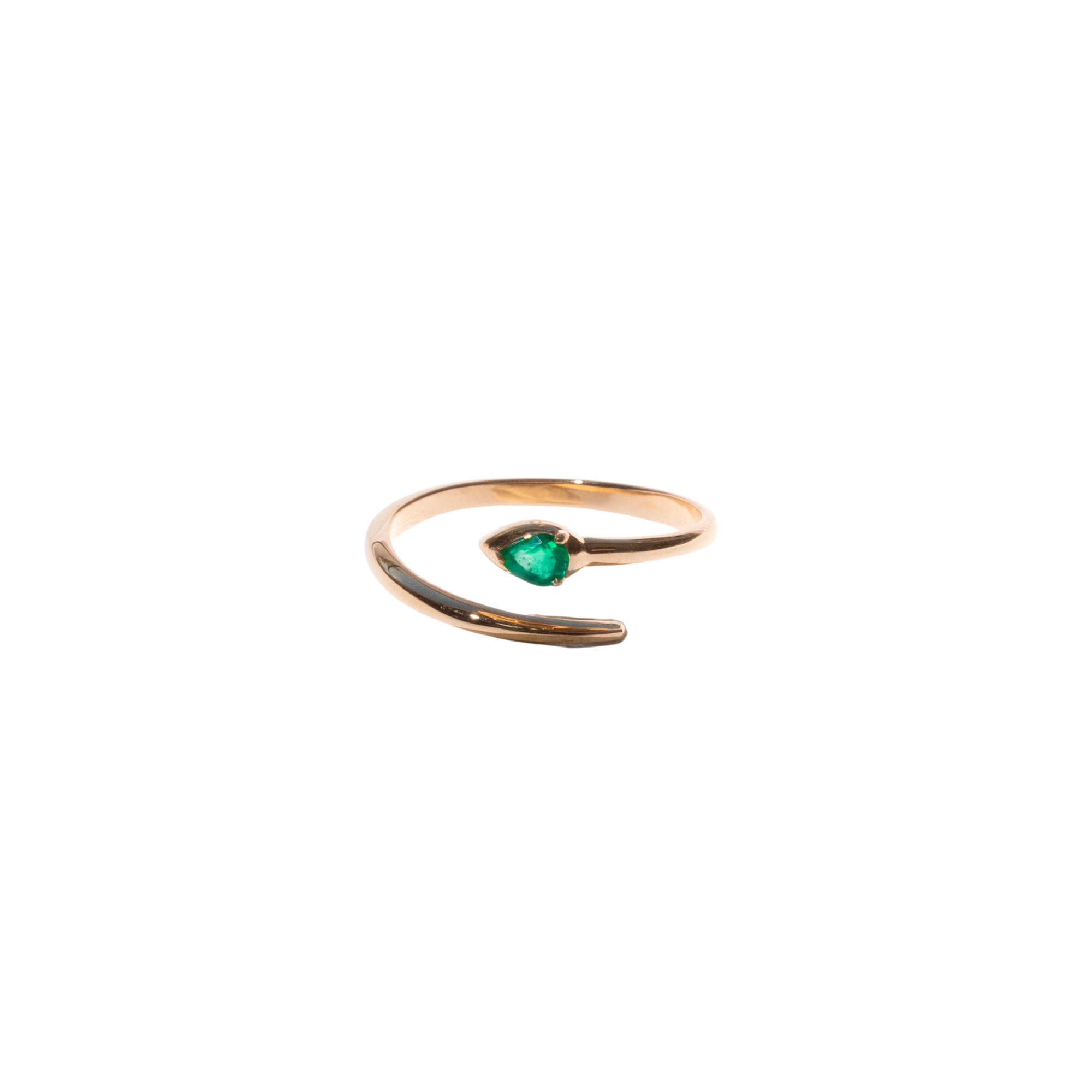 Crossover Emerald Ring