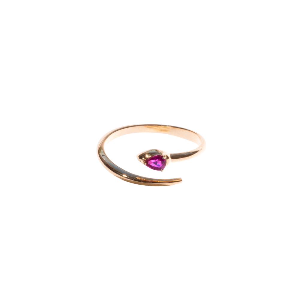 Crossover Ruby Ring