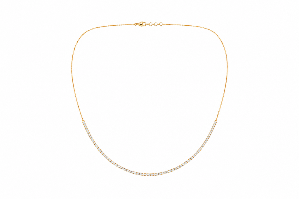 Half Tennis Necklace