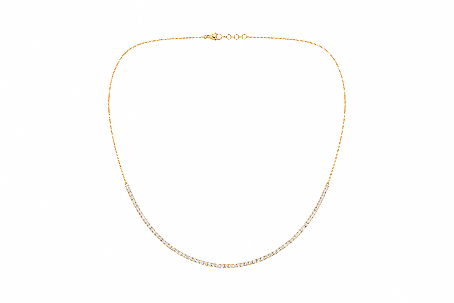 Half Tennis Necklace