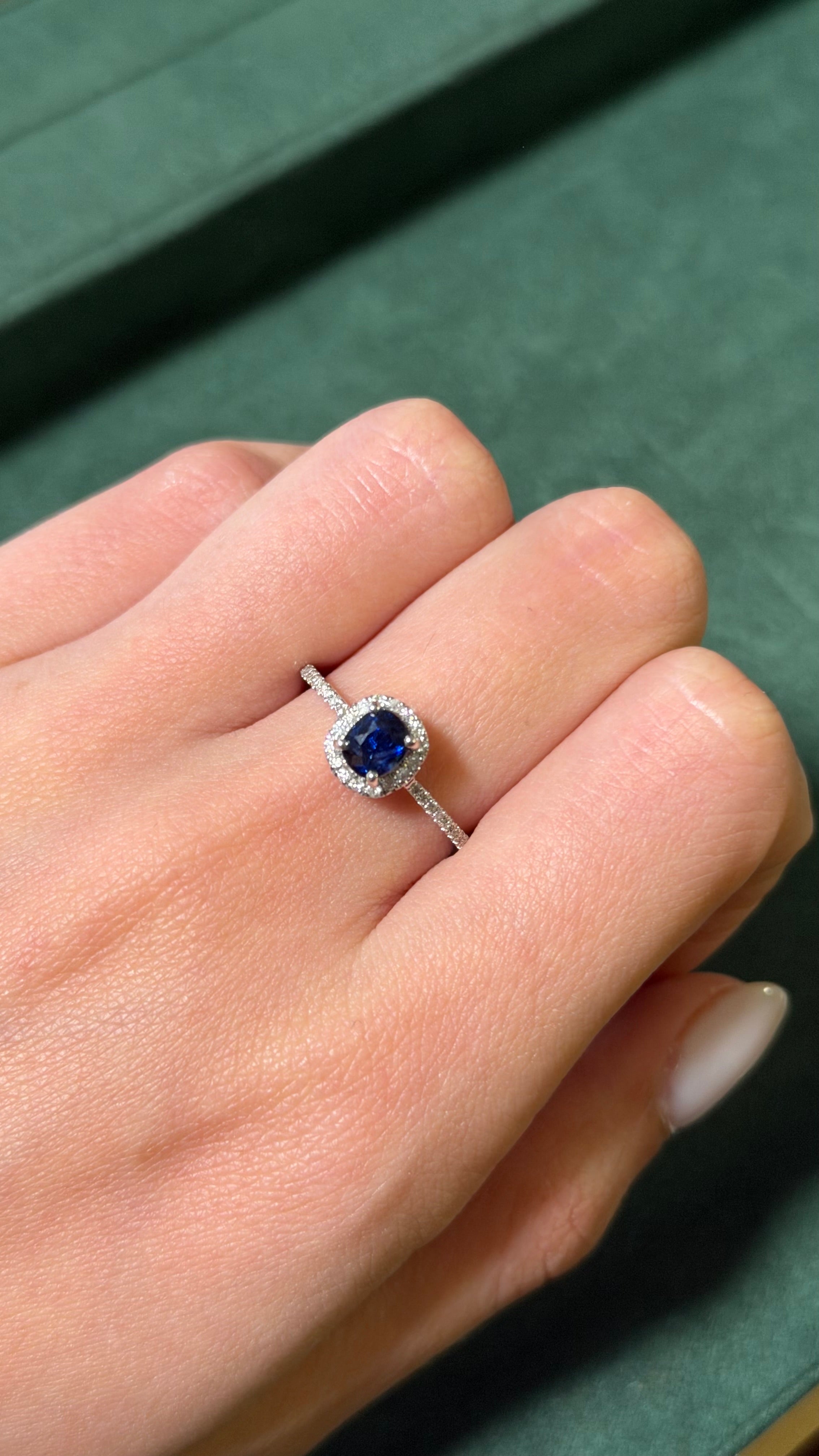 Sapphire and Diamonds ring