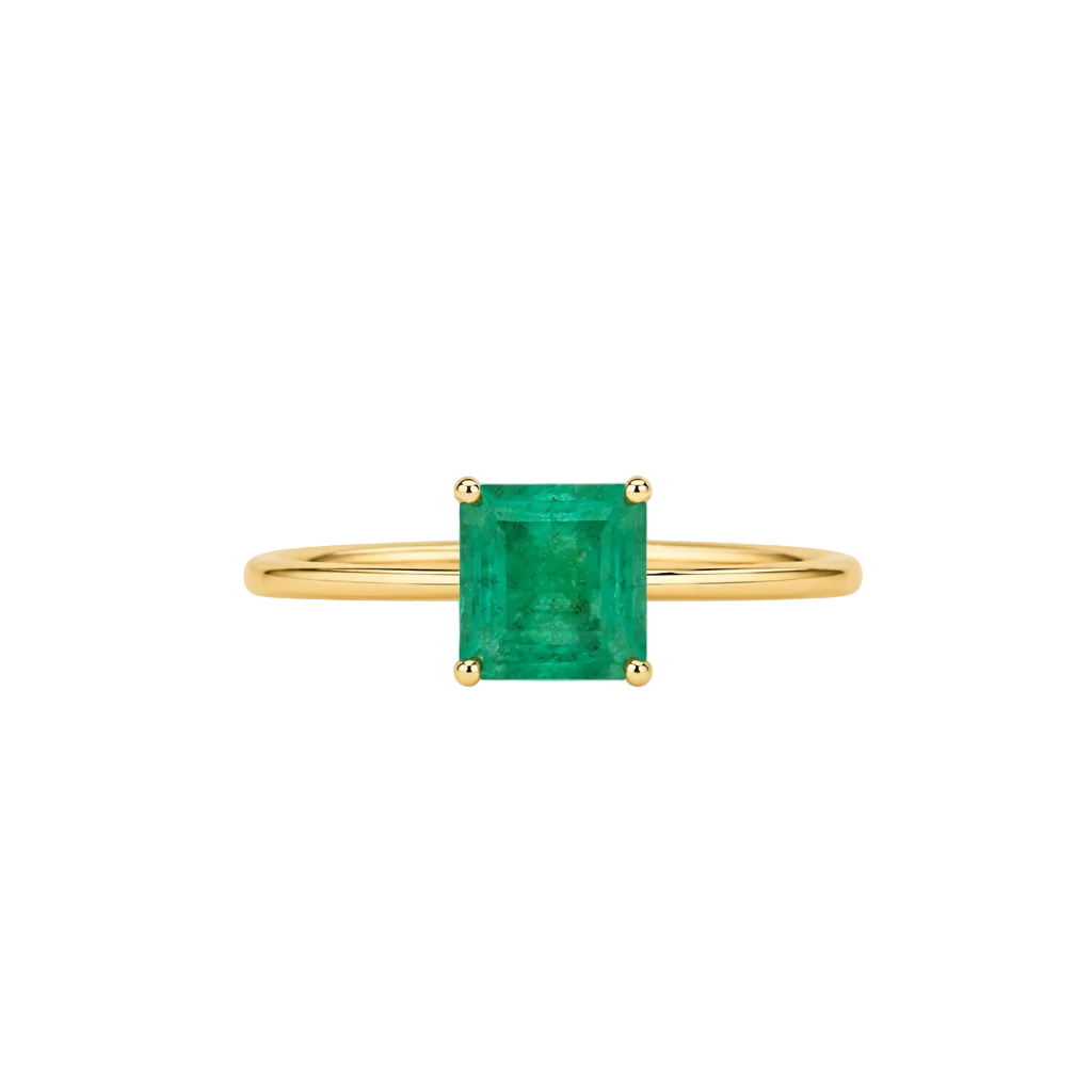 Emerald Solitaire Ring