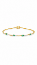 Emerald & Diamond Tennis Bracelet