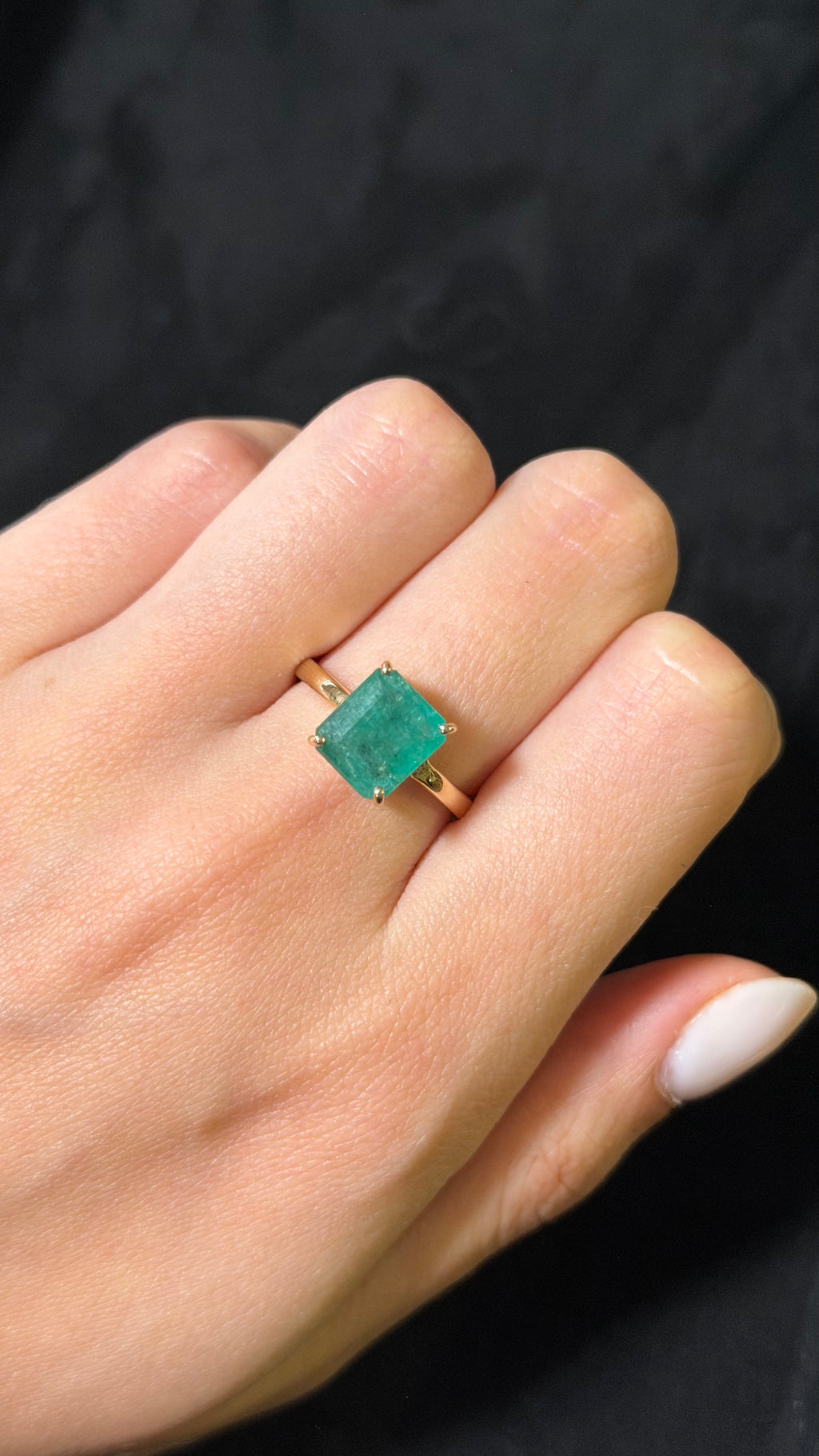 Emerald Solitaire Ring