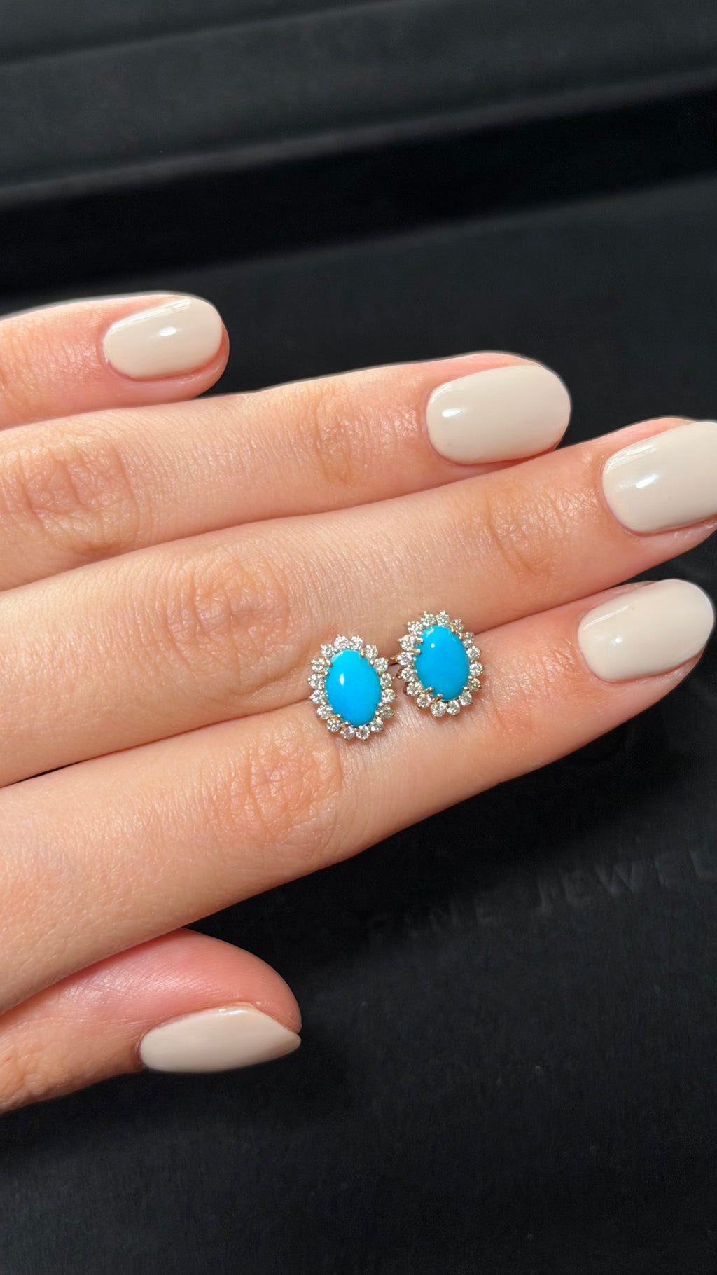 Turquoise and Diamond Earring