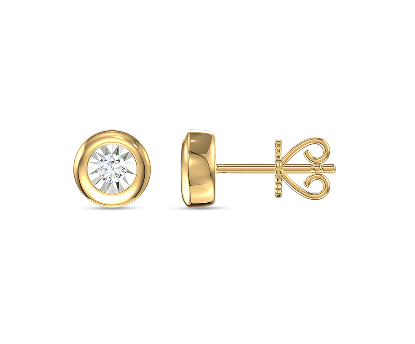 Studs Bezel Diamond
