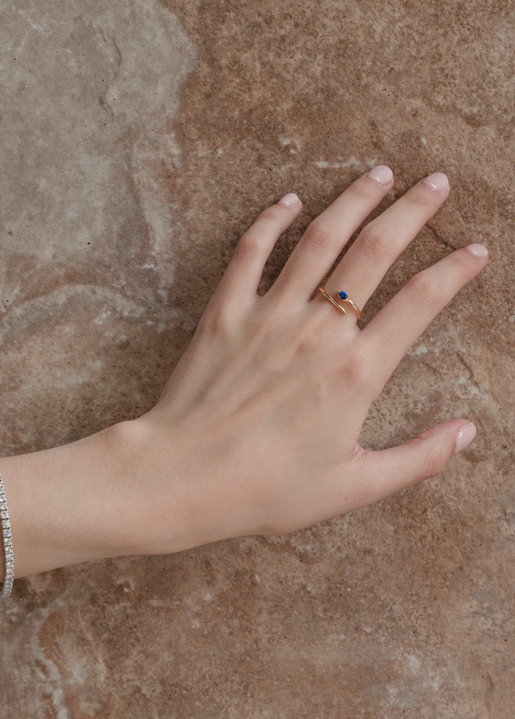 Crossover Sapphire Ring
