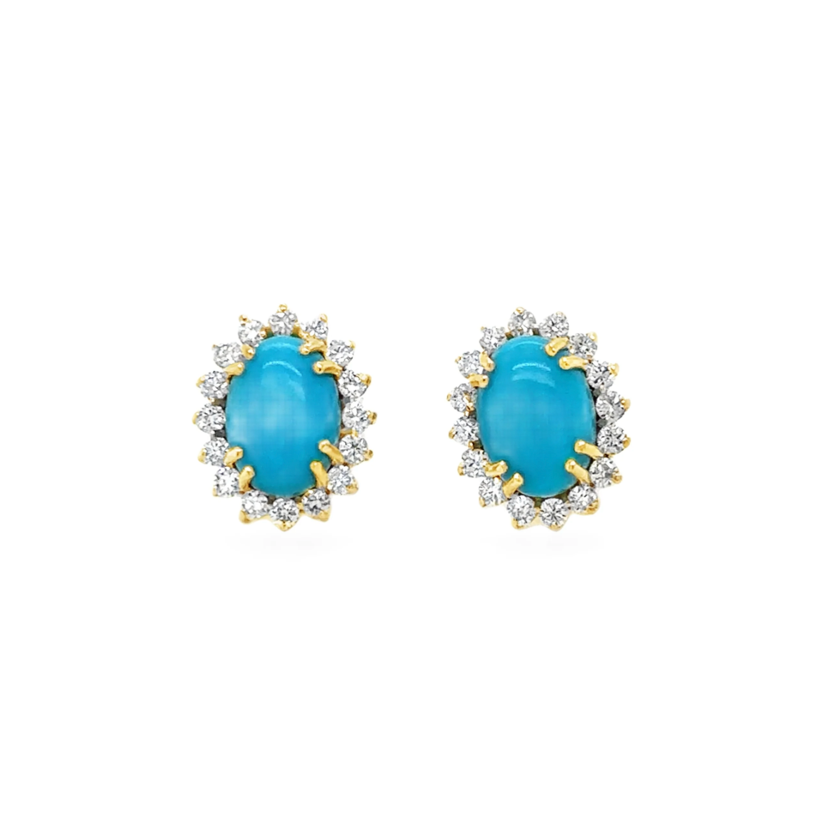 Turquoise and Diamond Earring