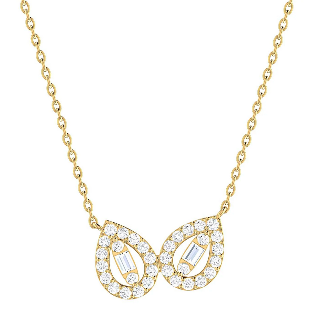 Double Diamond Necklace