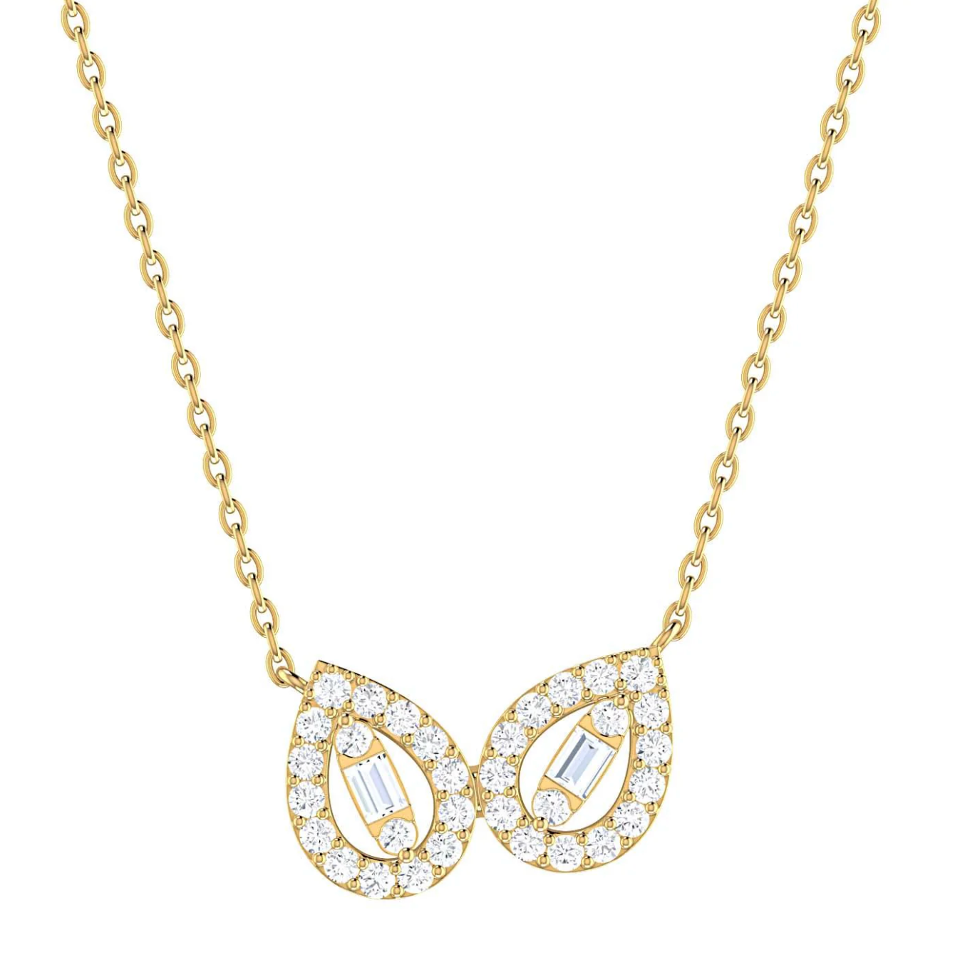 Double Diamond Necklace