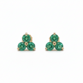 Trio Emerald Stud Earrings