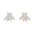 Peacock Diamond Stud Earrings