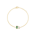 Bezel Emerald & Pear Diamond Bracelet