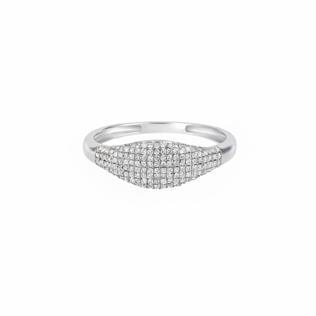 Round Diamond Pavé Dome Ring