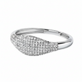Round Diamond Pavé Dome Ring