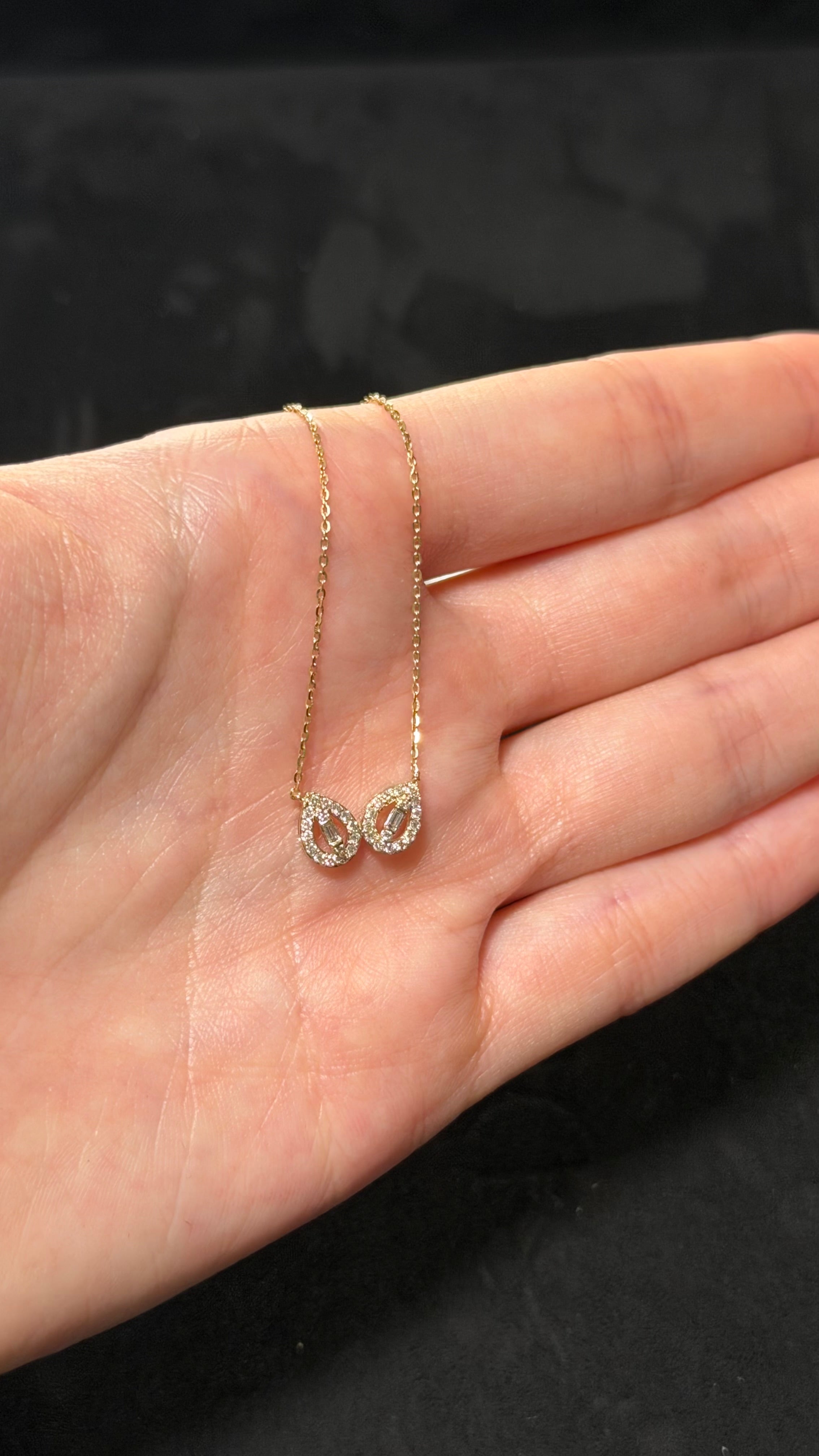 Double Diamond Necklace