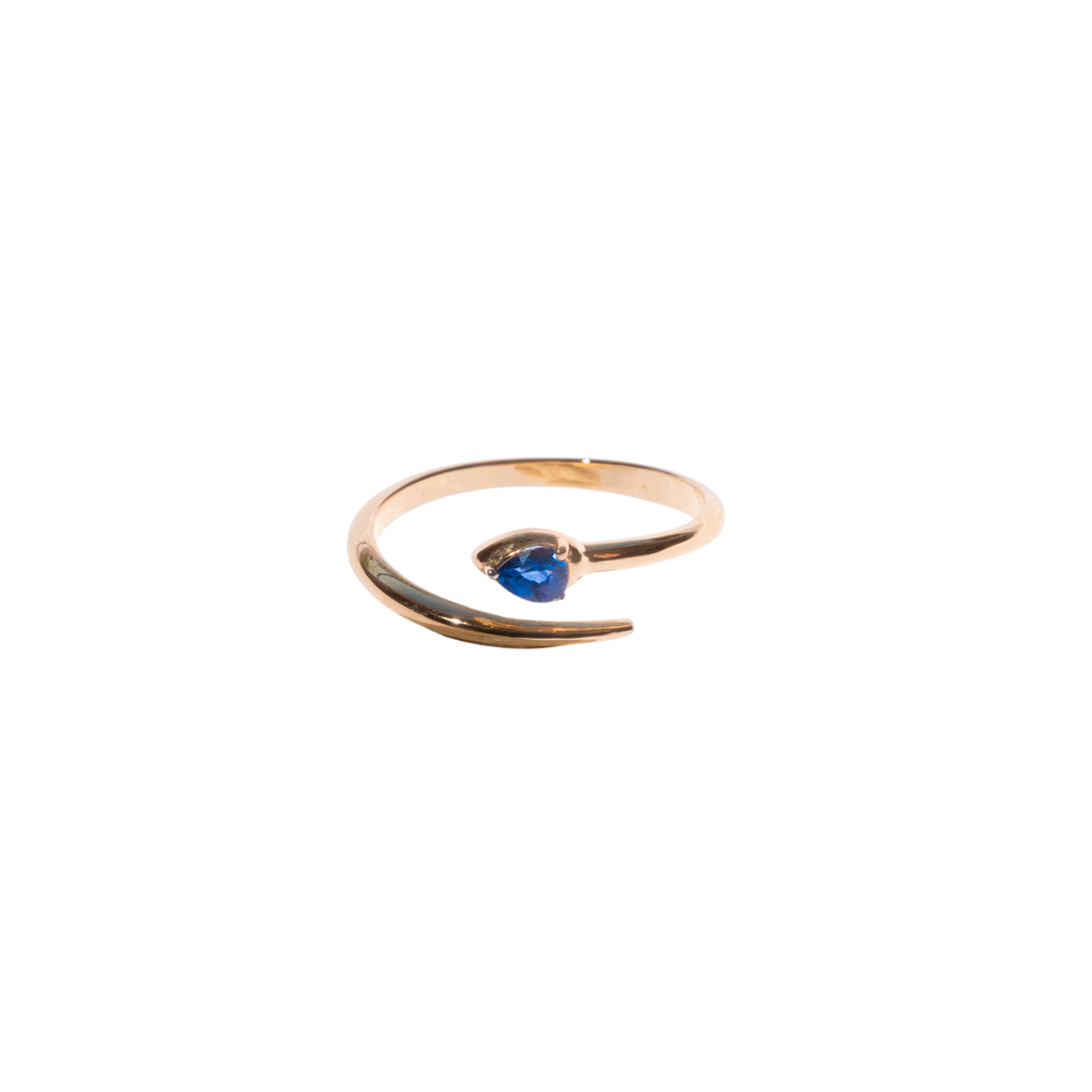Crossover Sapphire Ring