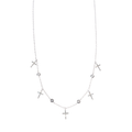 Points and Cross Diamond Necklace